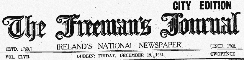 freemans-journal-masthead-friday-19-december-1924